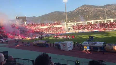 Volos vs Olympiakos (splendid atmosphere created by the 'Gate 7')