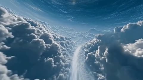 Bright Sun Shining Through Moving Clouds