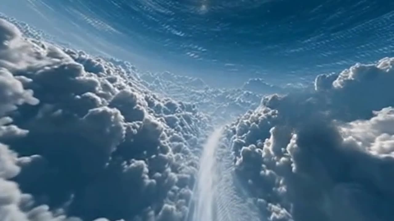 Bright Sun Shining Through Moving Clouds