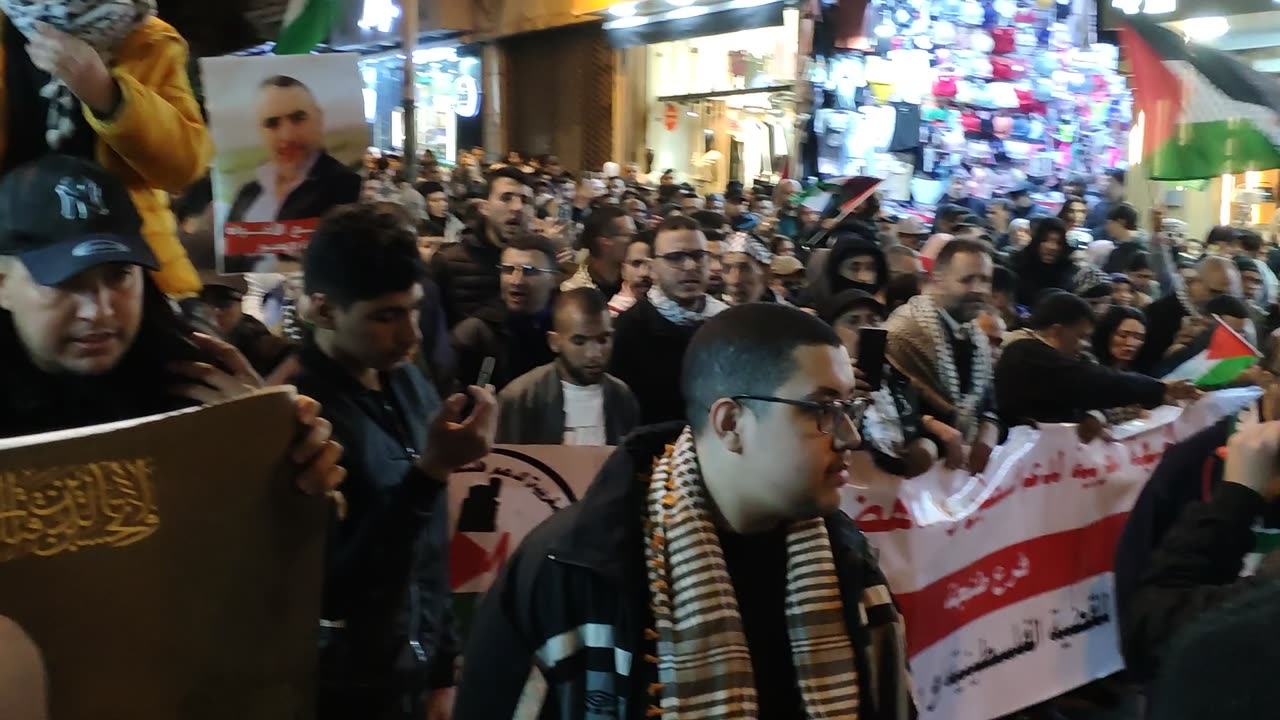 طنجة مسيرة شعبية حاشدة تنديدا بعودة الاجرام الصهيوني على قطاع غزة 18 03 2025 صمود فلسطين