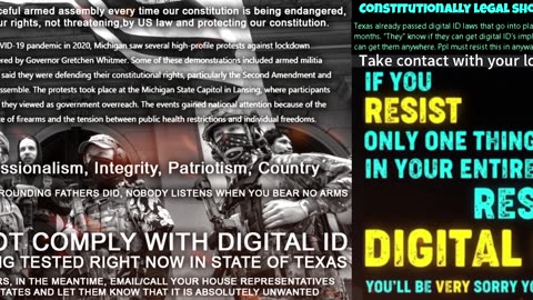 PATRIOTS organize - DIGITAL ID! TEXAS! Show of force is a must!