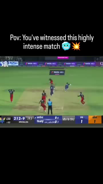 Most intense Match Lsg Vs Rcb In IPL