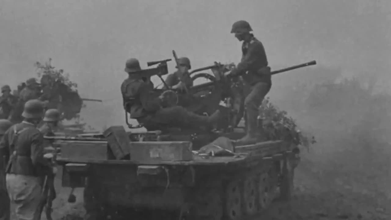 10. Panzer-Division Sd.Kfz. 10/4 half-tracks armed with 2cm Flak guns in Ukraine in 1941