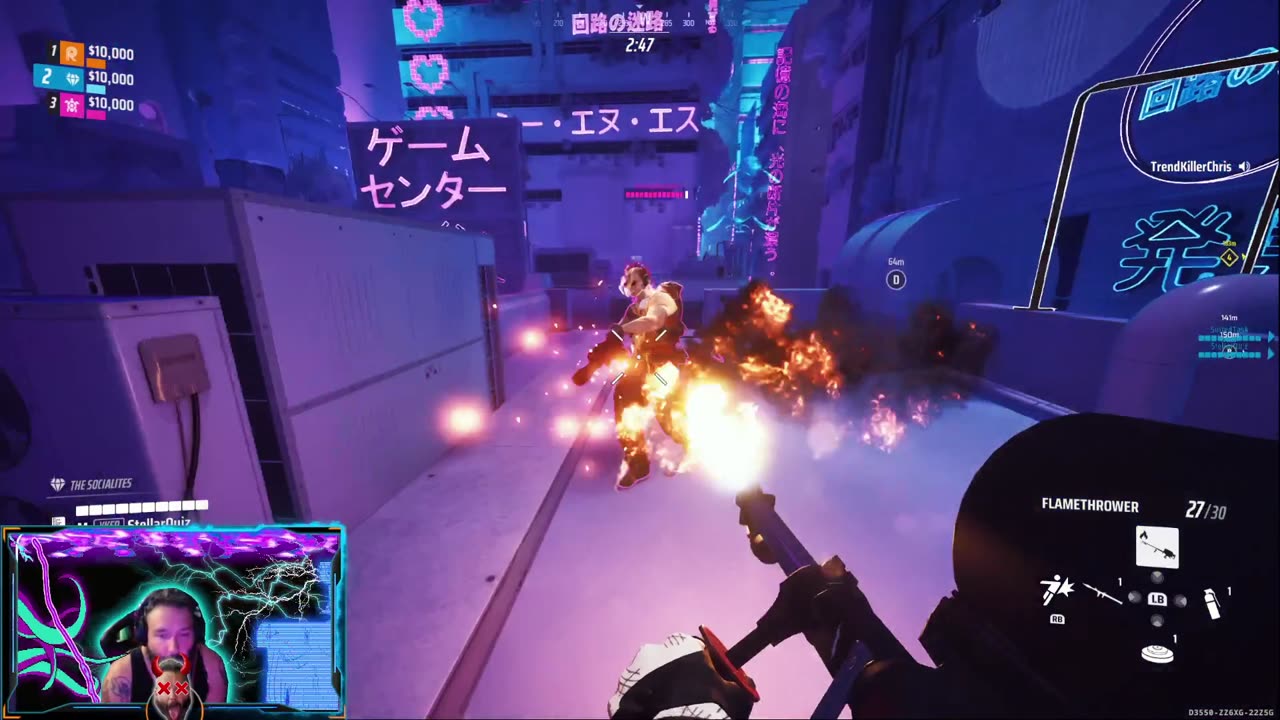 Flamethrower chaos in The Finals!🔥 Burned through the competition and lit up the arena.