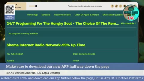 Shema Internet Radio Live Daily Stream
