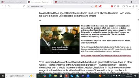 The Jewish/Chabad Plan to Destroy Russia and Ukraine