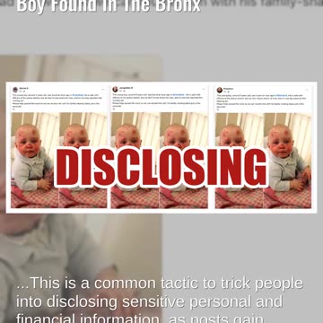 Fact Check: Posts Do NOT Offer Genuine Concern About A 3-Year-Old Boy Found In The Bronx
