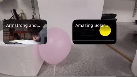 Helium balloon submerged in liquid nitrogen. It sinks then floats. Cryogenic behavior