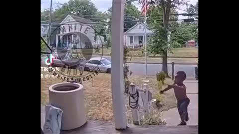 Despicable Repulsive Negro Woman Instructs Her Baby Tyrone to Steal a Package