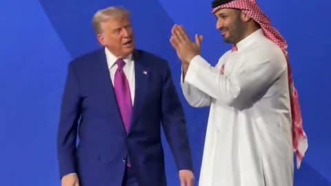 President Trump and Crown Prince Mohammed bin Salman shake hands for a fair deal in Riyadh, Saudi Arabia