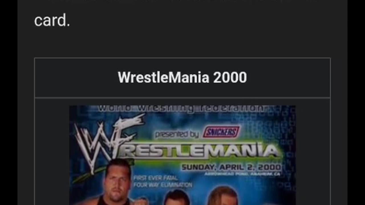 My Favorite Wrestlemania matches part 1