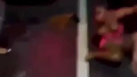 Kicked so hard, her shirt came clean off! Street Fight.