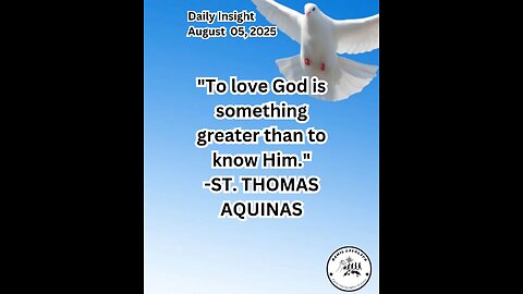 Daily Insight August 05, 2025 #faith #Saints #Insight