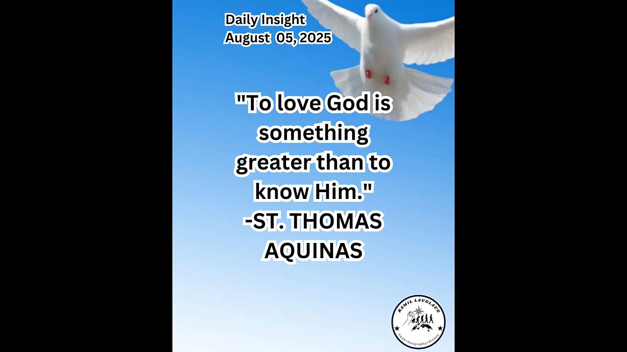 Daily Insight August 05, 2025 #faith #Saints #Insight