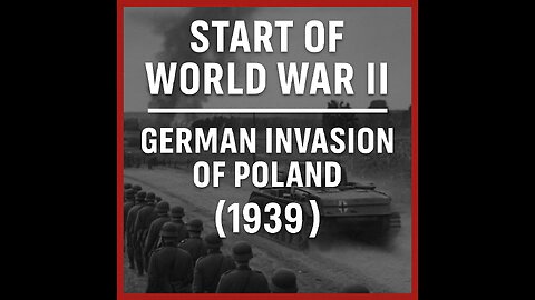 ⚔️ WWII Begins — German Invasion of Poland (1939)