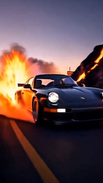 Epic Volcano Escape in a Porsche 911 – You Won’t Believe What Happens Next!"