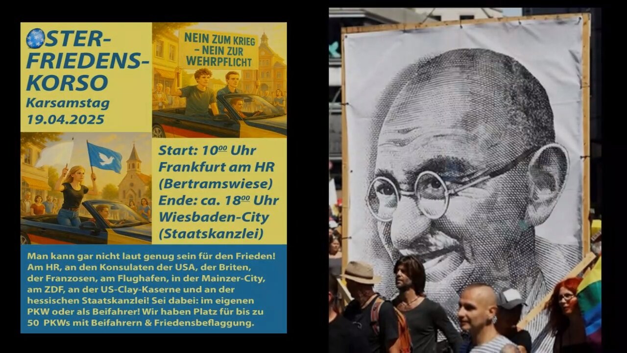 Friedensmenschen und der Osterkorso