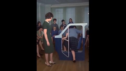 Women taught the proper way to get into a car in the 1960's 😉