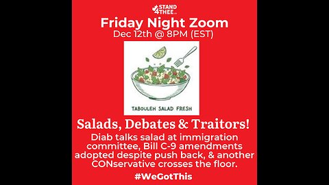 S4T Friday Zoom Dec 12th - Salad, Debates & Traitors