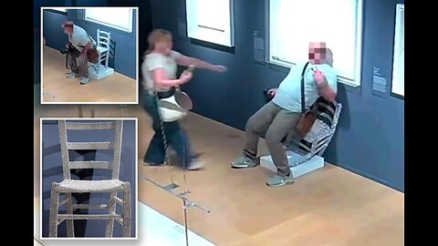 A tourist sat on and broke a ‘Van Gogh’ chair with thousands of Swarovski crystals.