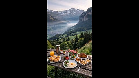 Beautiful nature morning breakfast