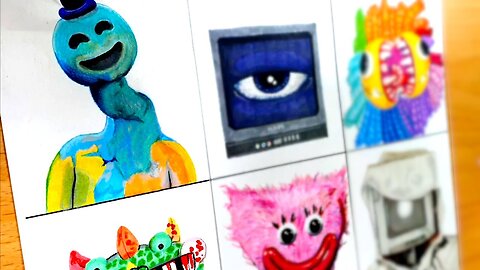 Drawing Poppy Playtime Chapter 4 SAFE HAVEN Kissy Missy / Doey / The Doctor / Yarnabi / Pianosaurus