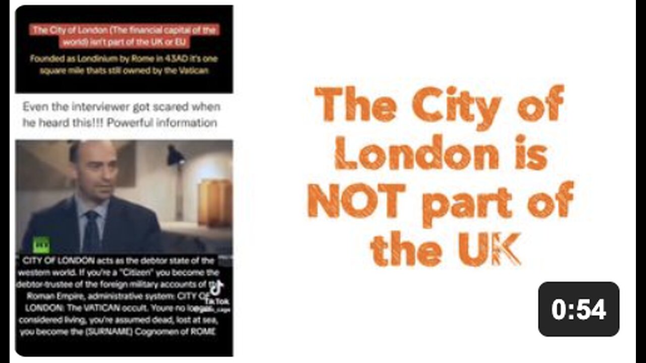 The City of London is NOT part of the UK