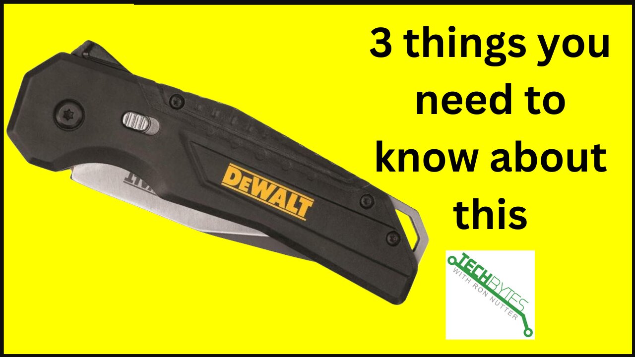 3 Things to know about the Dewalt DWHT10911 Spring Assist Opening Pocket Knife