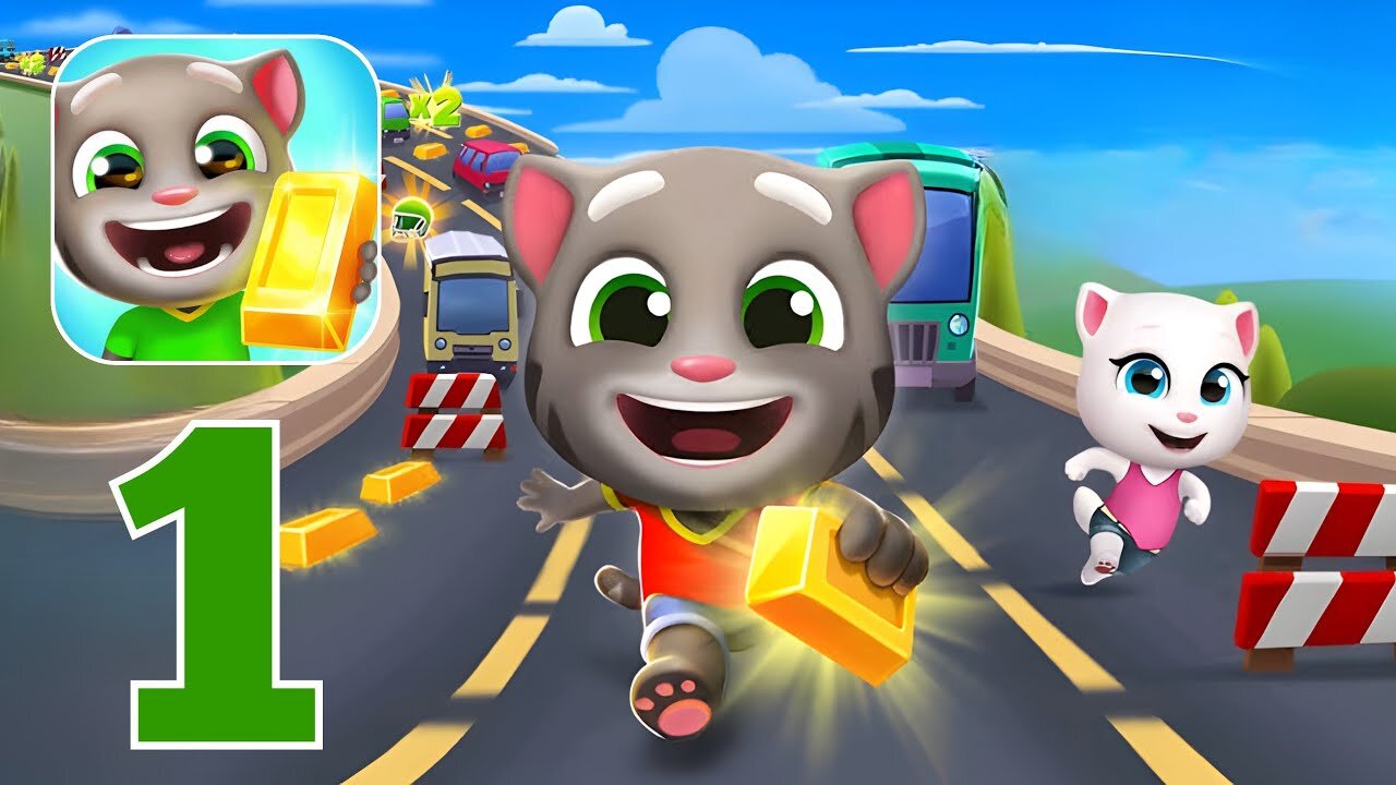 Talking Tom Gold Run - Gameplay Walkthrough Part 1 - Trailer (iOS, Android)