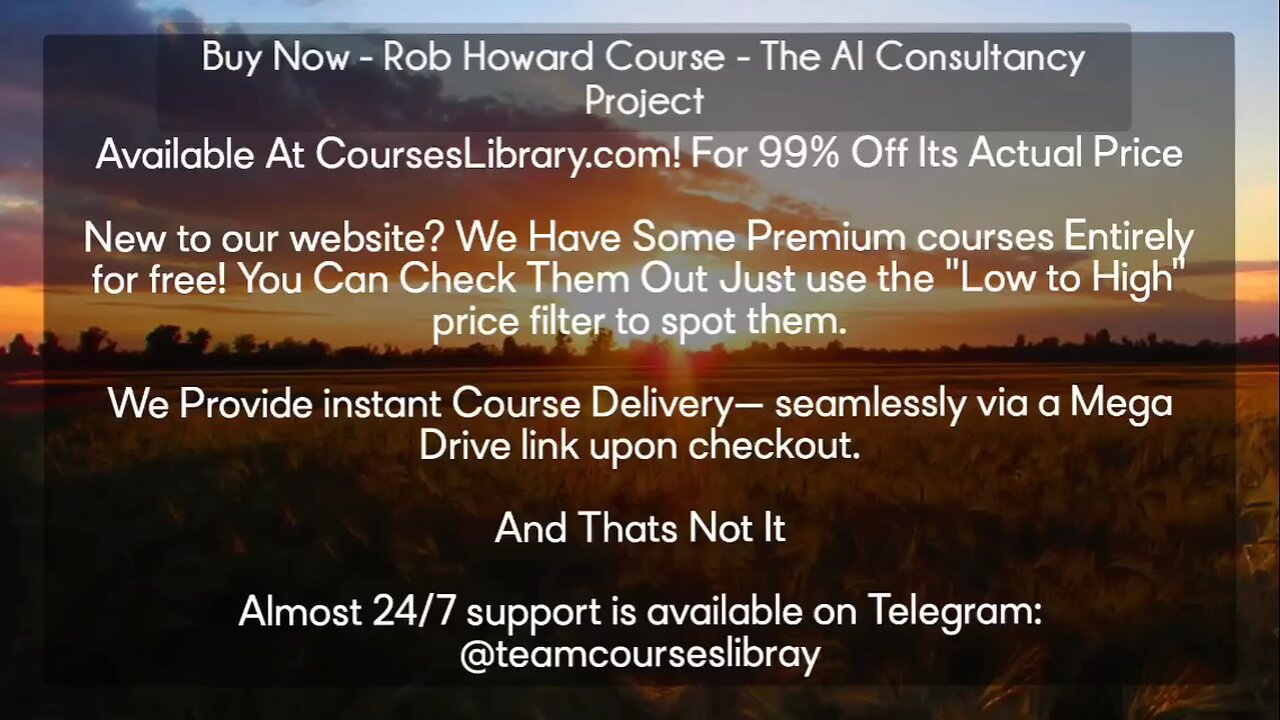 (courseslibrary.com)Buy Now - Rob Howard Course - The AI Consultancy Project