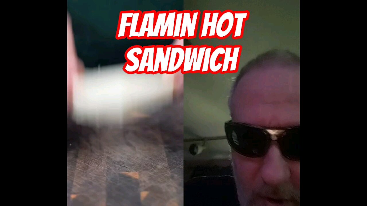 Flamin Hot Cheetos Ham and Cheese Fried Sandwich DELICIOUS