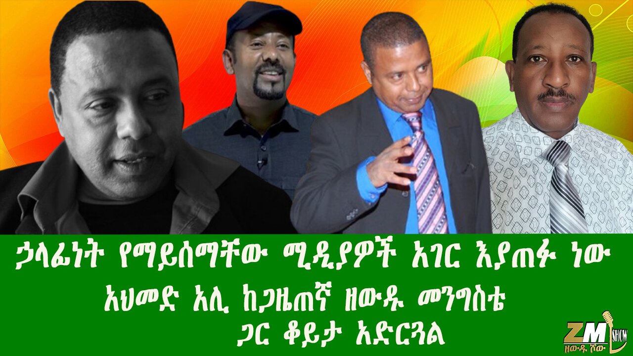 ኃላፊነት የማይሰማቸው ሚዲያዎች አገር እያጠፉ ነው አህመድ አሊ ከጋዜጠኛ ዘውዱ መንግስቴ ጋር
