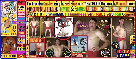 Windmill&Hooky bowling4 my 05 marathon.used 10-16lb polyester plastic Hooky ball 26 games 06-18-25