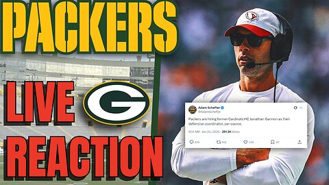 🔴 LIVE REACTION: Packers Hire Jonathan Gannon as Defensive Coordinator!