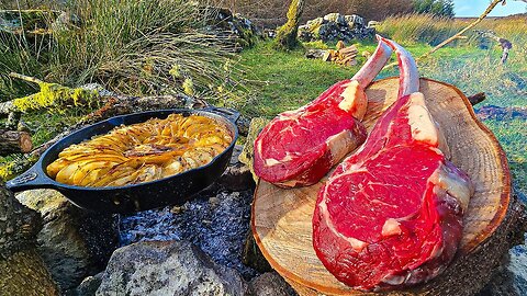 Cooking the PERFECT Tomahawk Steak Dinner!