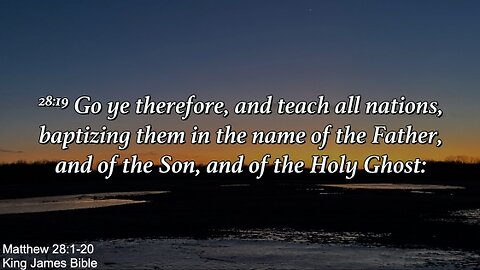 Wednesday April 2nd - Father, Son, Holly Spirit