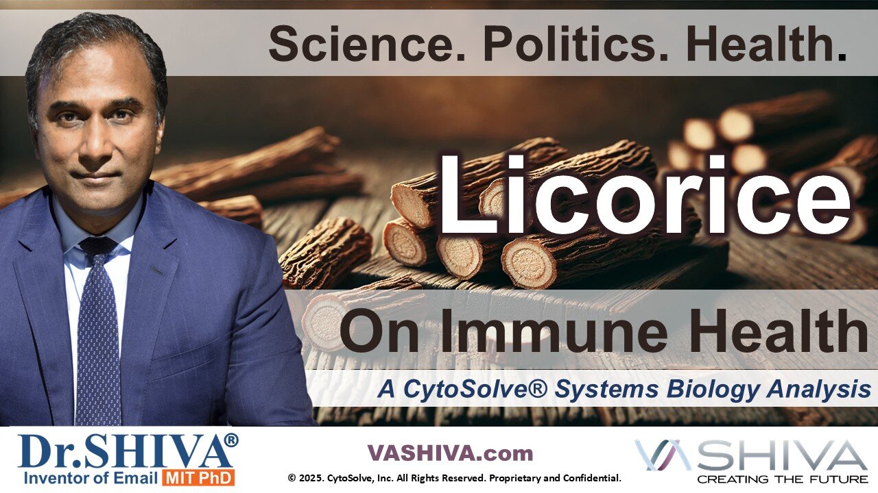 Dr.SHIVA® LIVE: Licorice on Immune Health @CytoSolve® Systems Analysis