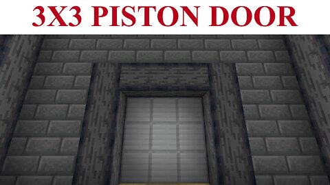 Compact 3x3 Piston Door For Minecraft Java [1 Block Wide]