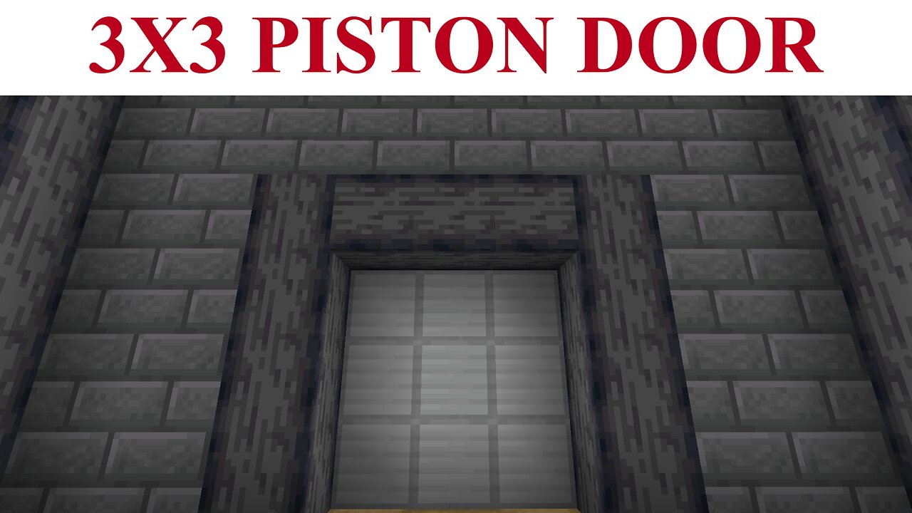 Compact 3x3 Piston Door For Minecraft Java [1 Block Wide]