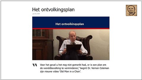 Het ontvolkingsplan met Dr. Vernon Coleman.