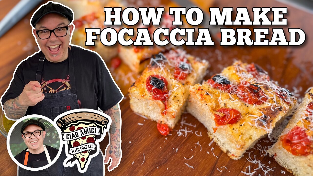 Leo's Focaccia Bread in the Blackstone Pizza Oven