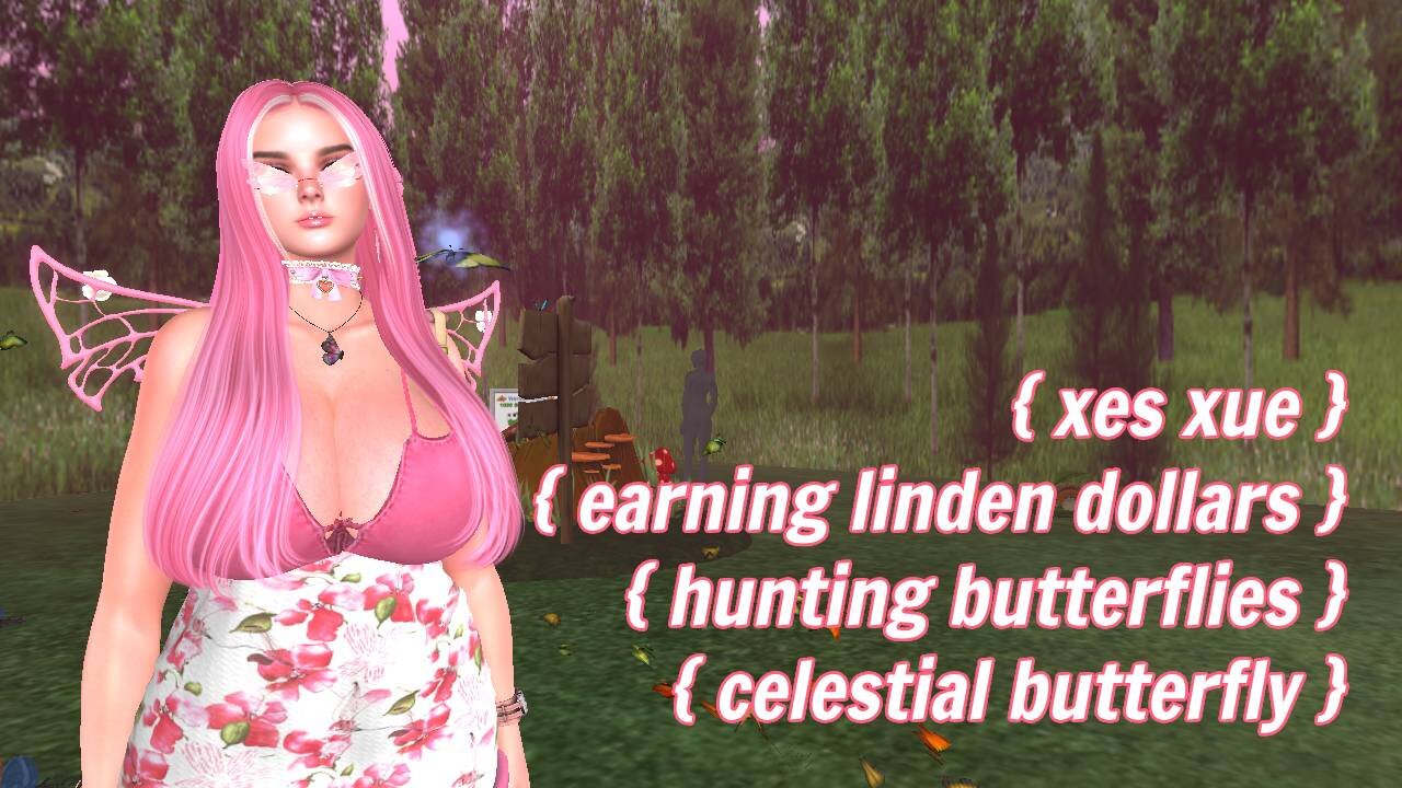 How To Earn Linden Dollars in Second Life? Celestial Butterfly at Nature's Hideaway!