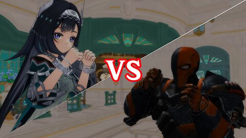 (MMD DC Comics Genshin) - Lan Yan VS Deathstroke