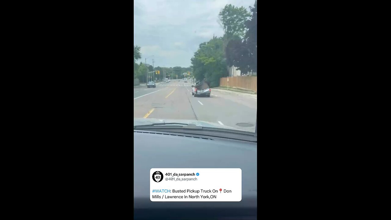 Busted Pickup Truck In Toronto