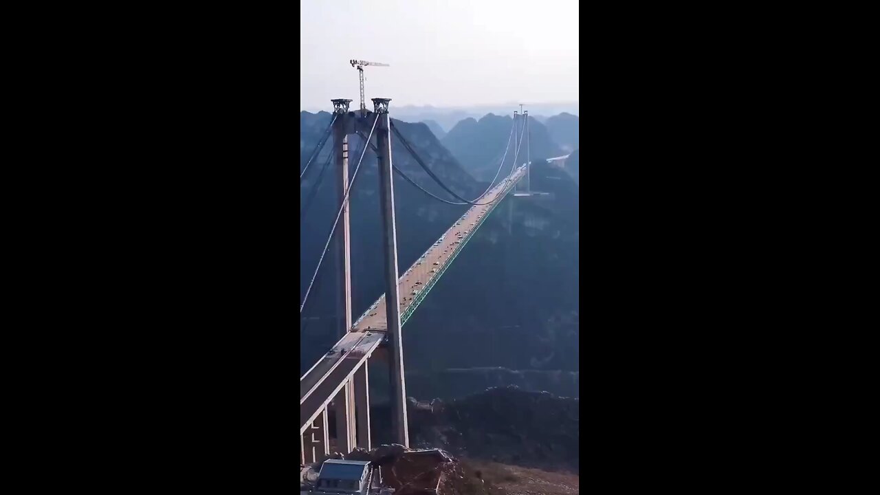China's Huajiang Grand Canyon Bridge, will open this year, it will be the world's tallest bridge