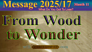 From Wood to Wonder, Message