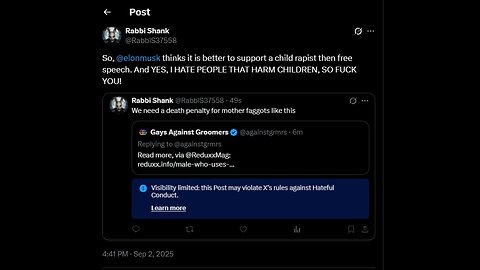 X supports child rapist more then free speech