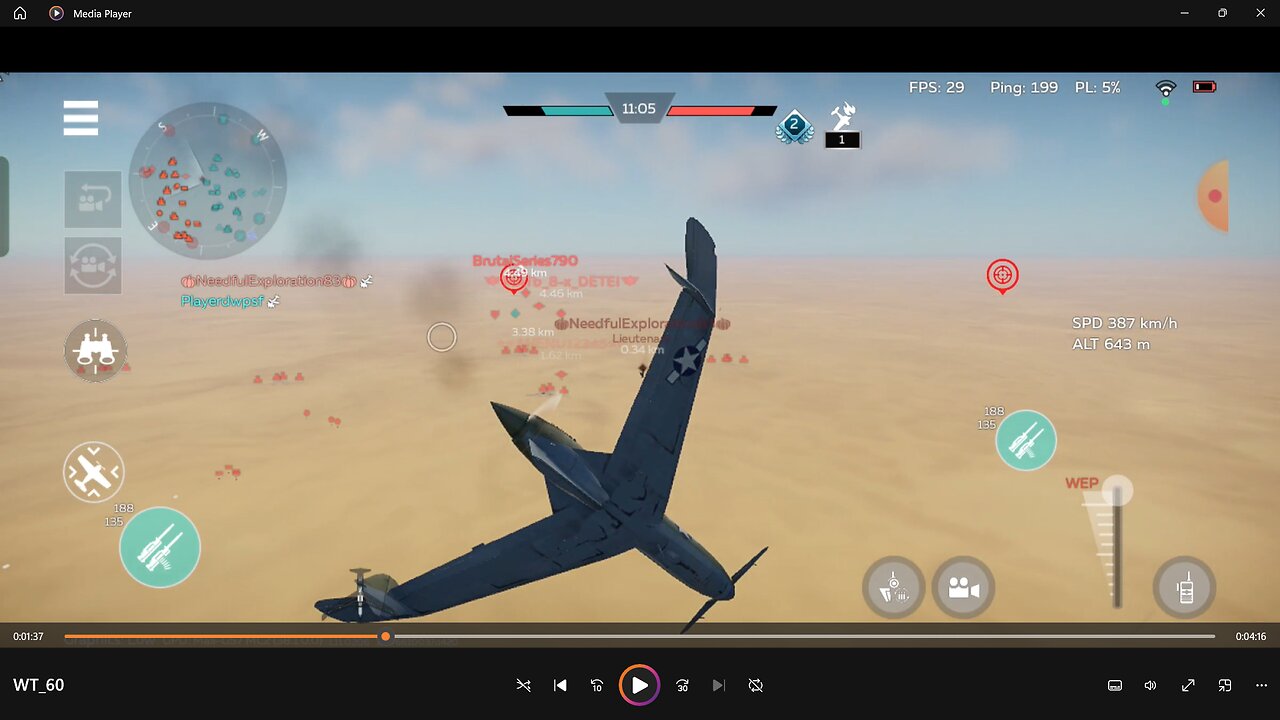 War Thunder Tier 4 plane XP-55 , B-25 gameplay