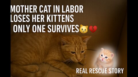 "Mother Cat in Labor Loses Her Kittens — But One Survives 🐱💔 A Heartbreaking & Healing Story"
