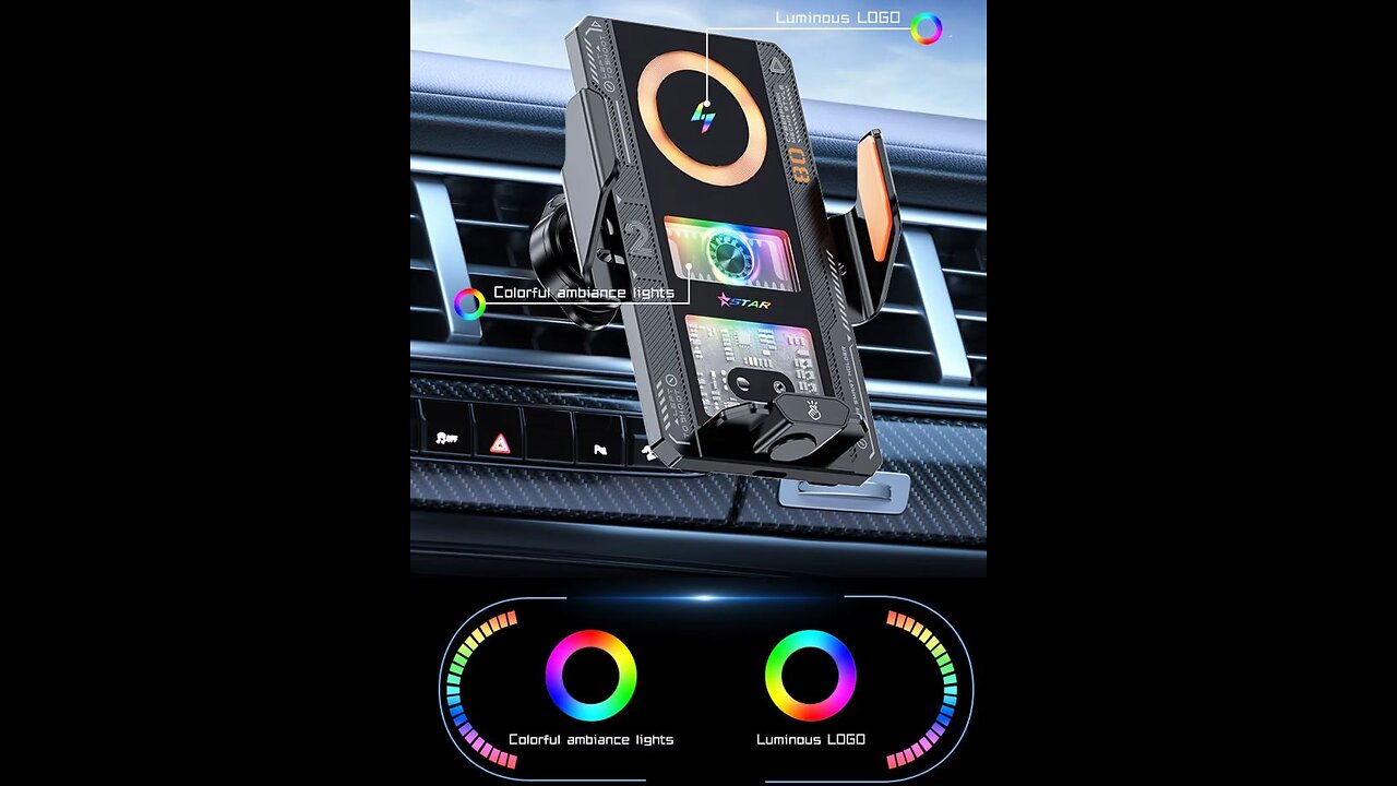 Car Smart Sensing Automatic Clamping Phone Holder Wireless Charger